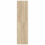 Wardrobe White and Sonoma Oak 100x50x200 cm Engineered Wood - 45-Degree Angle