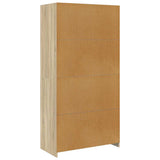 Wardrobe White and Sonoma Oak 100x50x200 cm Engineered Wood