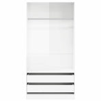 Wardrobe High Gloss White 100x50x200 cm Engineered Wood