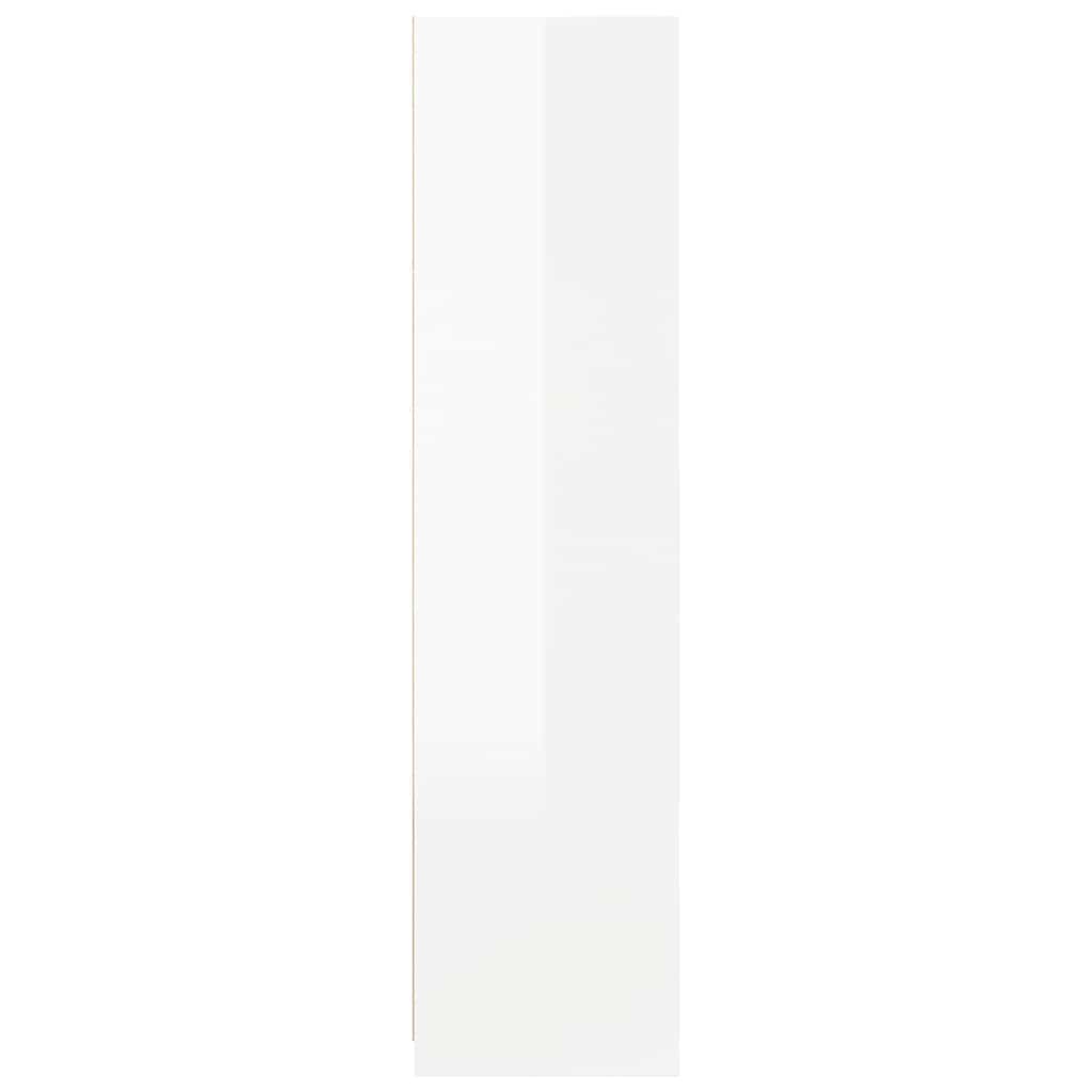 Wardrobe High Gloss White 100x50x200 cm Engineered Wood