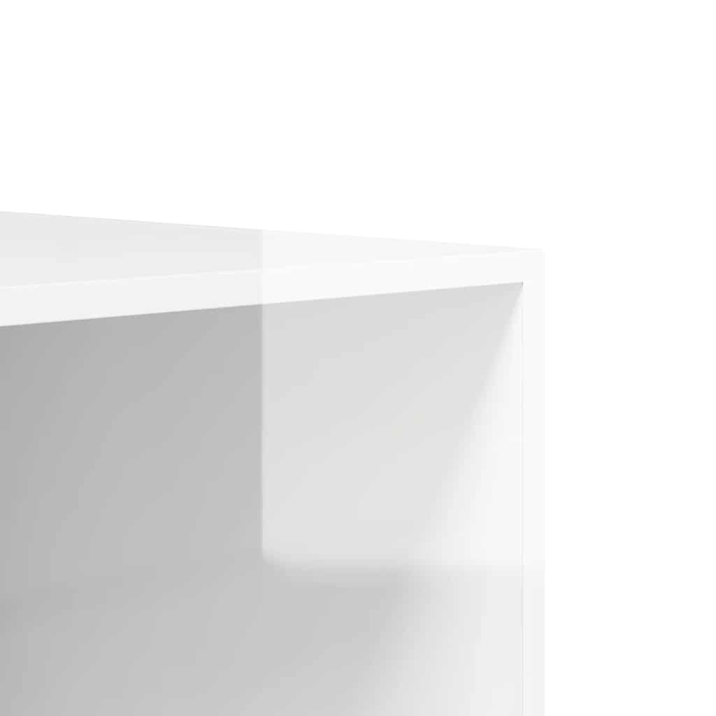 Wardrobe High Gloss White 100x50x200 cm Engineered Wood