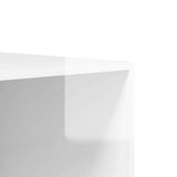 Wardrobe High Gloss White 100x50x200 cm Engineered Wood - Close-Up Angle