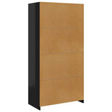 Wardrobe High Gloss Black 100x50x200 cm Engineered Wood
