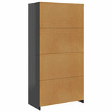 Wardrobe High Gloss Grey 100x50x200 cm Engineered Wood