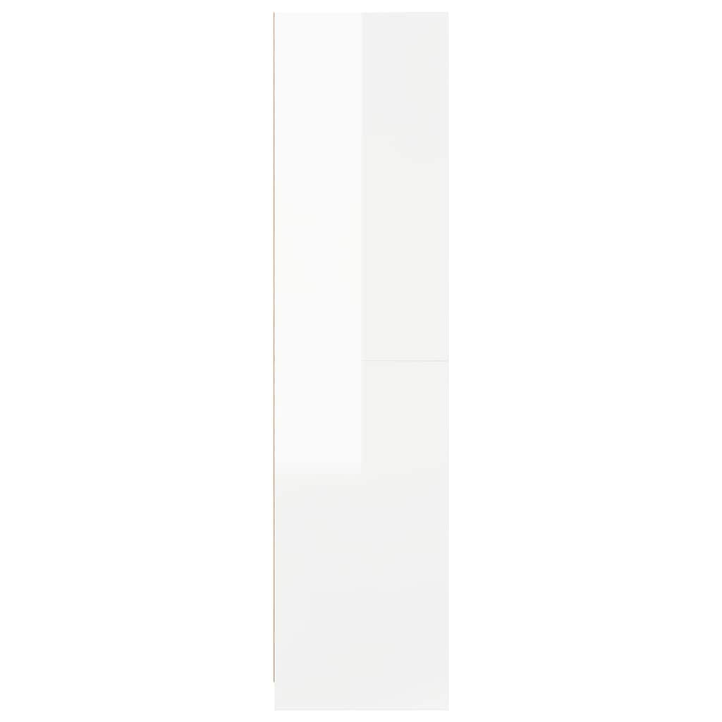 Wardrobe with Drawers High Gloss White 50x50x200 cm Engineered Wood