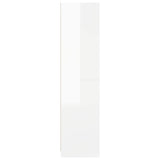 Wardrobe with Drawers High Gloss White 50x50x200 cm Engineered Wood - Top-Down View
