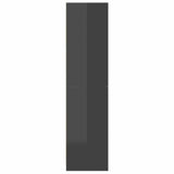 Wardrobe with Drawers High Gloss Grey 50x50x200 cm Engineered Wood - 45-Degree Angle