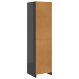 Wardrobe with Drawers High Gloss Grey 50x50x200 cm Engineered Wood
