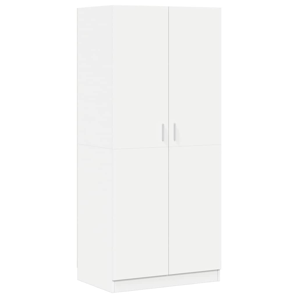 Wardrobe White 80x52x180 cm Engineered Wood
