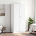 Wardrobe White 80x52x180 cm Engineered Wood