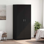 Wardrobe Black 80x52x180 cm Engineered Wood