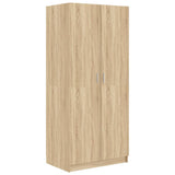 Wardrobe Sonoma Oak 80x52x180 cm Engineered Wood - Front View