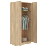 Wardrobe Sonoma Oak 80x52x180 cm Engineered Wood - Top-Down View