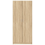 Wardrobe Sonoma Oak 80x52x180 cm Engineered Wood - 45-Degree Angle