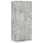 Wardrobe Concrete Grey 80x52x180 cm Engineered Wood