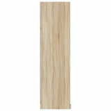 Wardrobe White and Sonoma Oak 80x52x180 cm Engineered Wood - Close-Up Angle