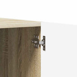 Wardrobe White and Sonoma Oak 80x52x180 cm Engineered Wood - Extra Image