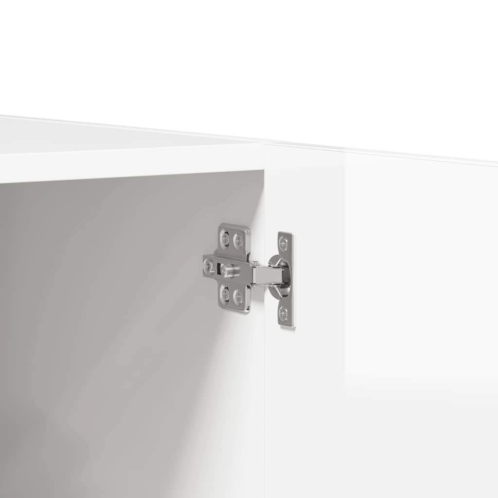 Wardrobe High Gloss White 80x52x180 cm Engineered Wood