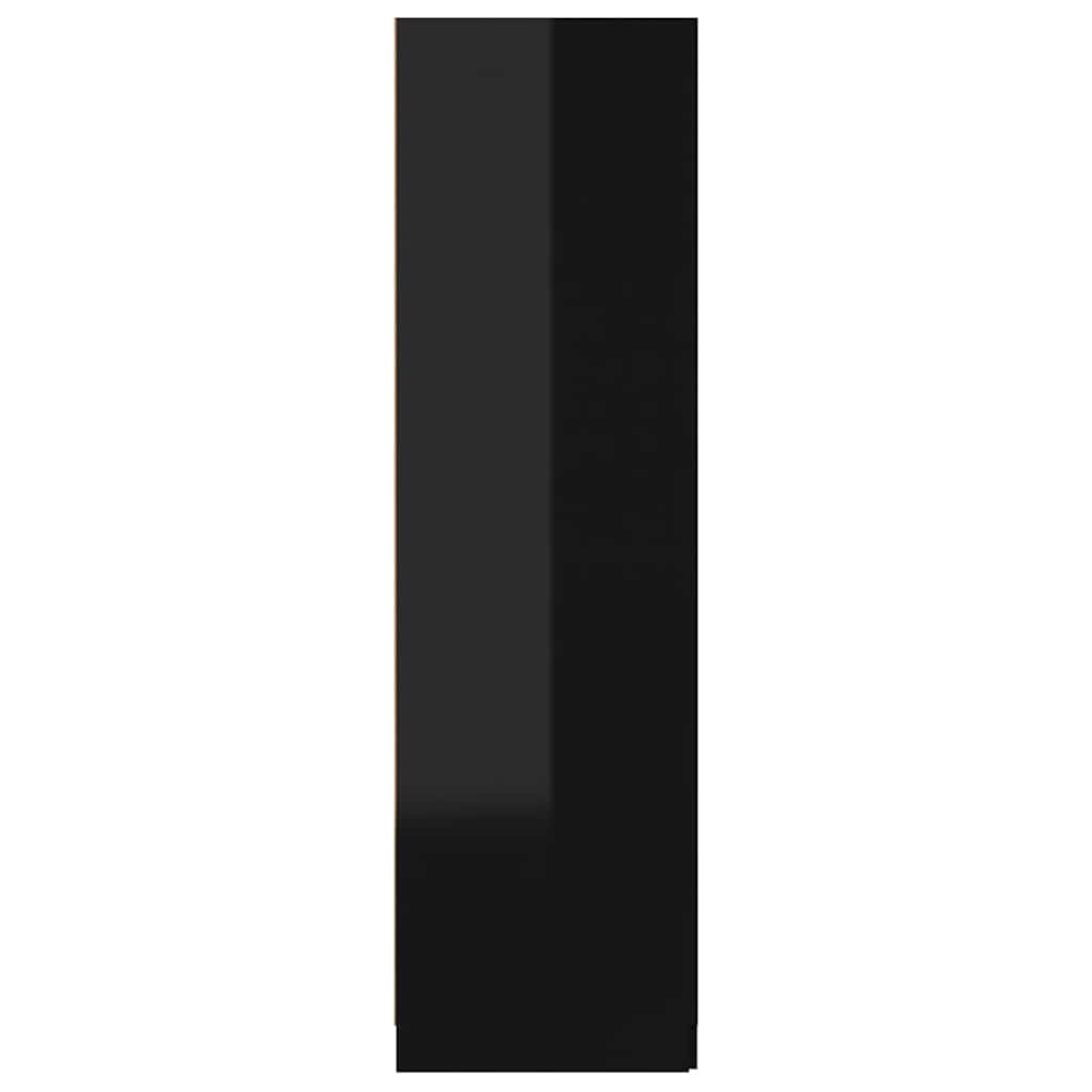 Wardrobe High Gloss Black 80x52x180 cm Engineered Wood