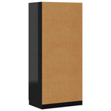 Wardrobe High Gloss Black 80x52x180 cm Engineered Wood