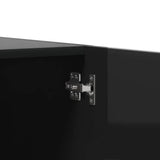 Wardrobe High Gloss Black 80x52x180 cm Engineered Wood - Extra Image