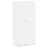 Wardrobe White 90x52x200 cm Engineered Wood - Front View