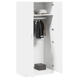 Wardrobe White 90x52x200 cm Engineered Wood