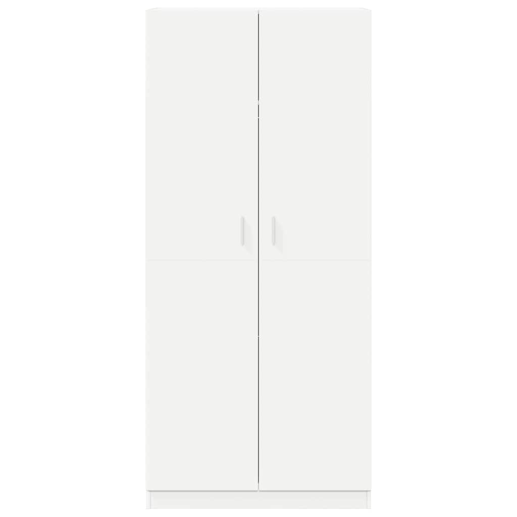 Wardrobe White 90x52x200 cm Engineered Wood