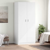 Wardrobe White 90x52x200 cm Engineered Wood