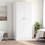 Wardrobe White 90x52x200 cm Engineered Wood