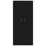 Wardrobe Black 90x52x200 cm Engineered Wood