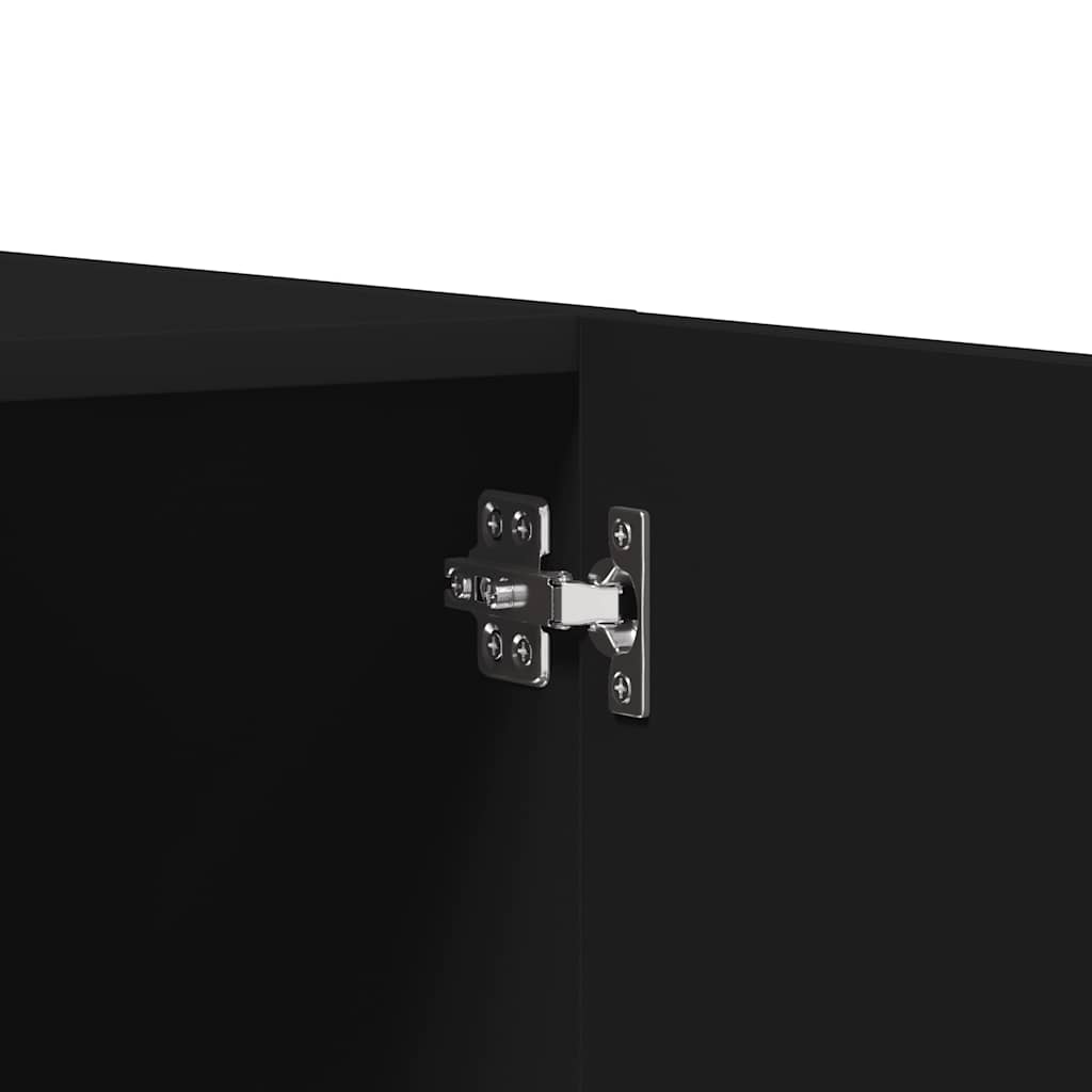 Wardrobe Black 90x52x200 cm Engineered Wood