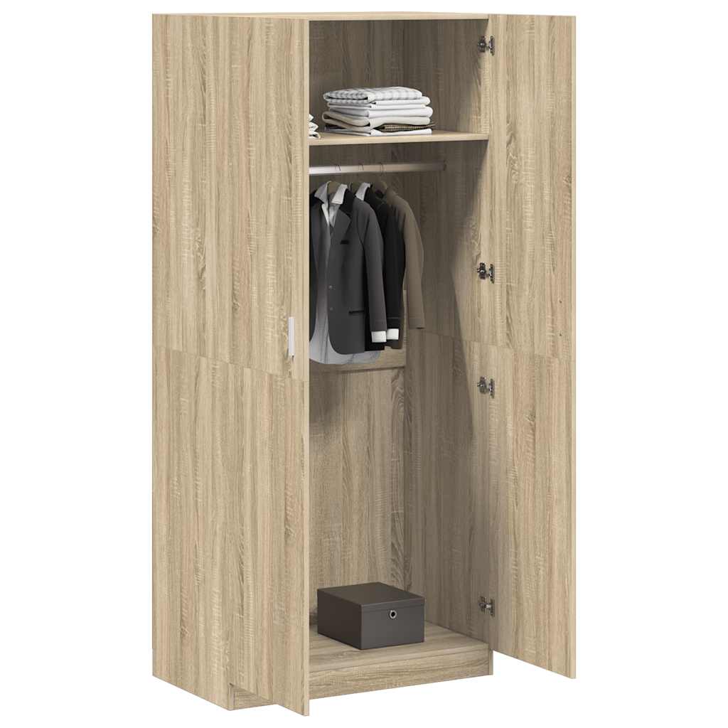 Wardrobe Sonoma Oak 90x52x200 cm Engineered Wood