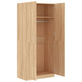 Wardrobe Sonoma Oak 90x52x200 cm Engineered Wood - Rear View