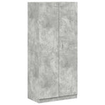 Wardrobe Concrete Grey 90x52x200 cm Engineered Wood