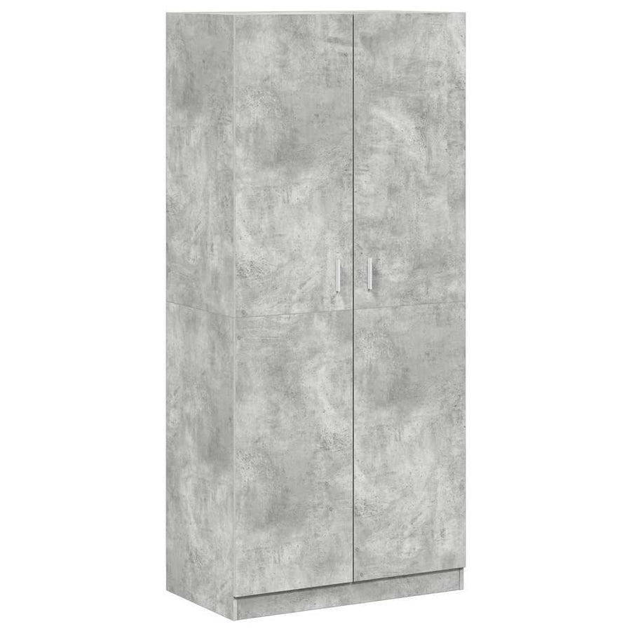 Wardrobe Concrete Grey 90x52x200 cm Engineered Wood