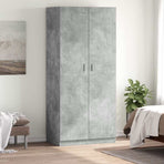 Wardrobe Concrete Grey 90x52x200 cm Engineered Wood