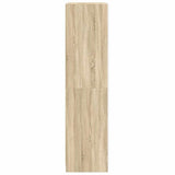 Wardrobe White and Sonoma Oak 90x52x200 cm Engineered Wood - Close-Up Angle
