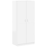 Wardrobe High Gloss White 90x52x200 cm Engineered Wood