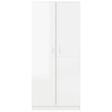 Wardrobe High Gloss White 90x52x200 cm Engineered Wood