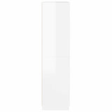Wardrobe High Gloss White 90x52x200 cm Engineered Wood - Close-Up Angle