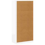 Wardrobe High Gloss White 90x52x200 cm Engineered Wood - Low Angle