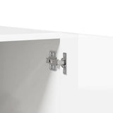 Wardrobe High Gloss White 90x52x200 cm Engineered Wood