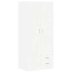 800639 vidaXL Wardrobe White 80x52x180 cm Engineered Wood