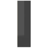 Wardrobe High Gloss Grey 80x52x180 cm Engineered Wood - 45-Degree Angle