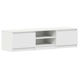 TV Cabinet White 140x40x35.5 cm Engineered Wood - Front View