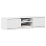 TV Cabinet White 140x40x35.5 cm Engineered Wood - Top-Down View