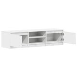 TV Cabinet White 140x40x35.5 cm Engineered Wood - 45-Degree Angle