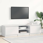 TV Cabinet White 140x40x35.5 cm Engineered Wood