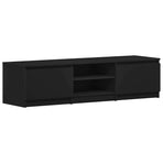 TV Cabinet Black 140x40x35.5 cm Engineered Wood